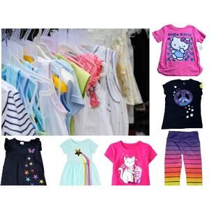 EUC Huge Lot Girls Clothes 15pcs Spring/Summer Shorts Graphic tees & More 0-6M